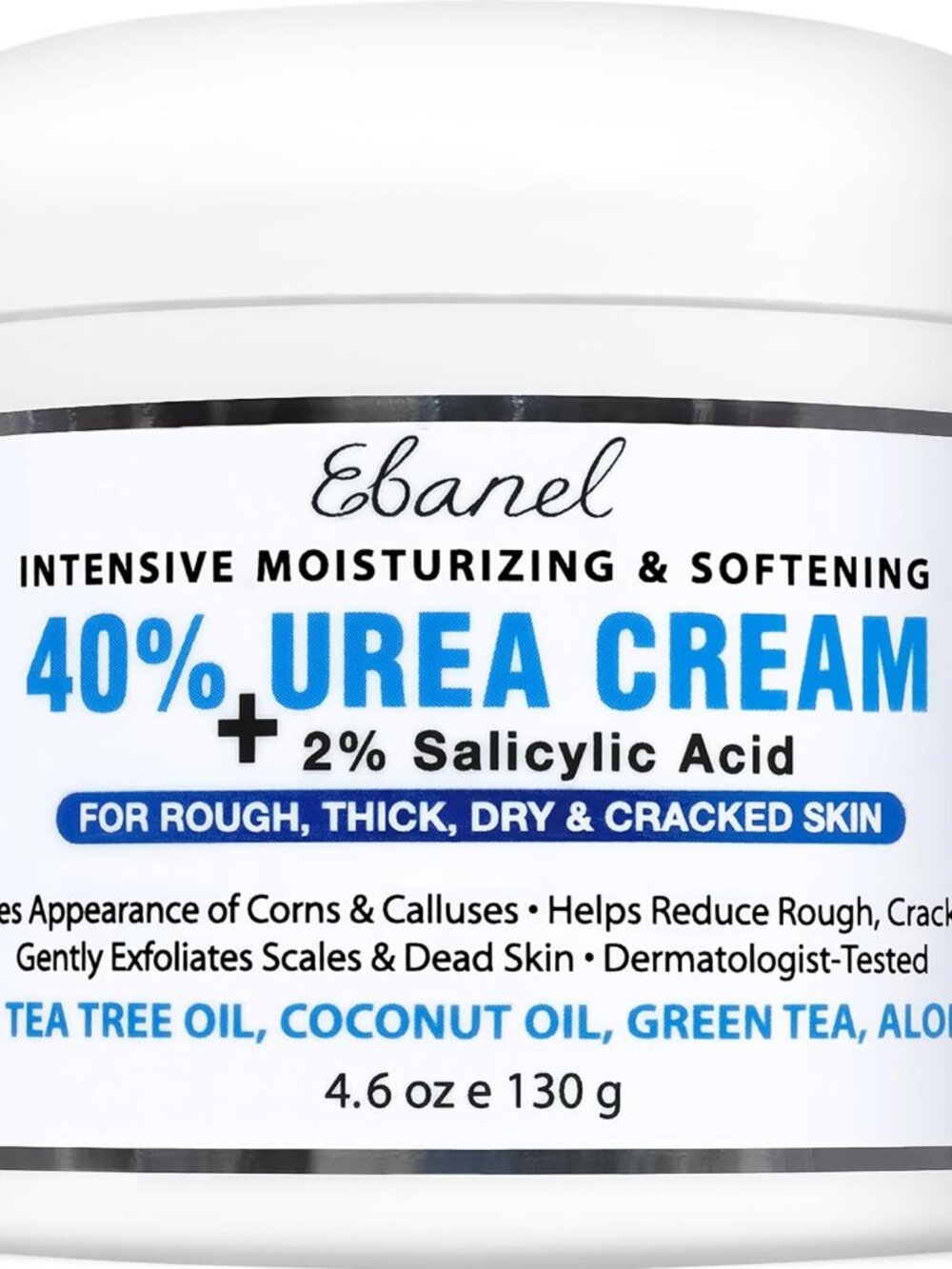 Ebanel Urea Cream 40% plus Salicylic Acid 2% for Dry Cracked Feet Skin